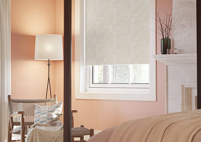 Irregular Tiles, Oatmeal - Roller Blind - Image 5